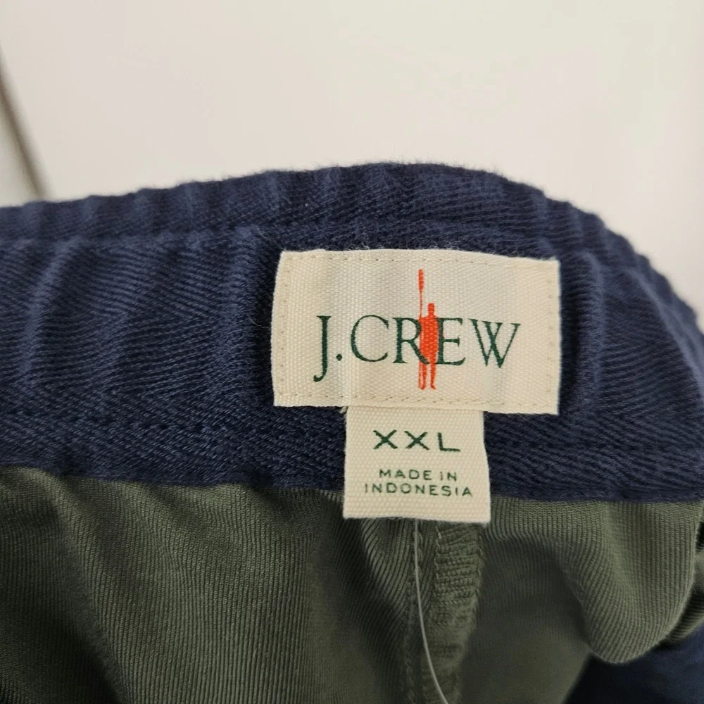 J‎ Crew Shorts Mens XXL Chino Oarsman Everyday Tech Drawstring Stretch Green